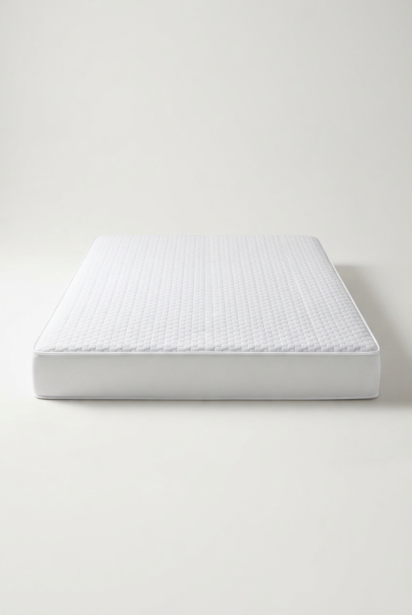 White twin reversible quilted mattress topper